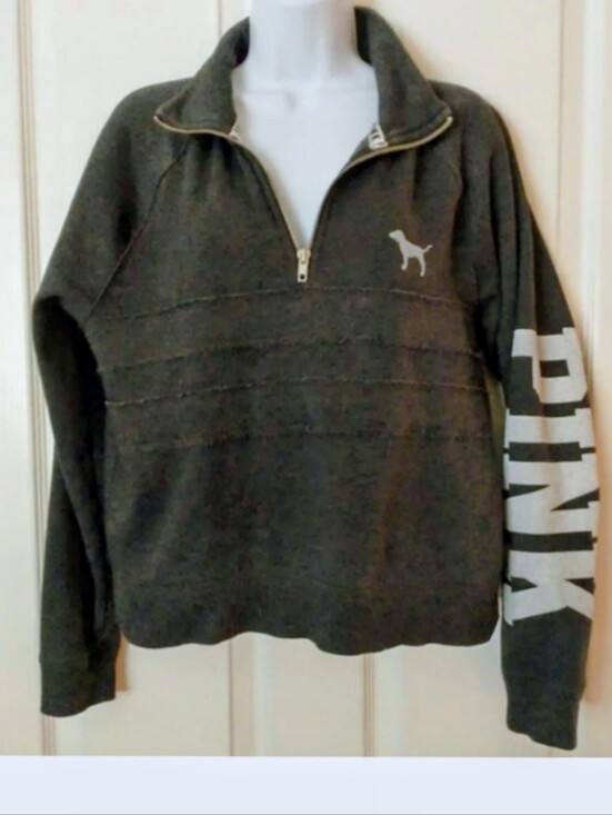 PINK Victoria's Secret Tops - PINK, Victoria Secrets quarter zip sweatshirt, Small